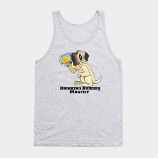 Mastiff Dog Beer Drinking Buddies Series Cartoon Tank Top